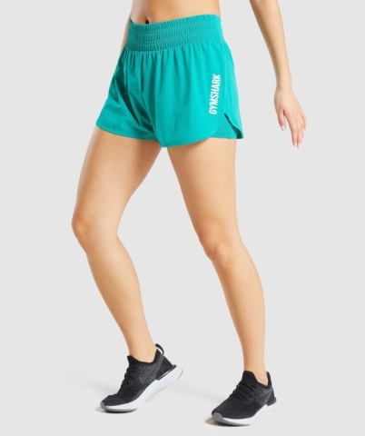 Green Gymshark Pulse Mid Rise Women's Shorts | US-35BCGOY