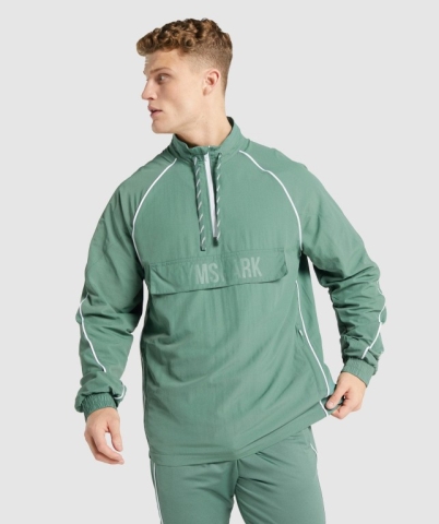 Green Gymshark Recess Lightweight Men's Jackets | US-39CQENH