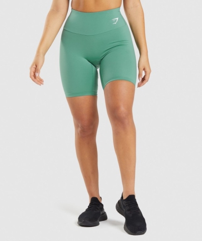 Green Gymshark Training Cycling Women's Shorts | US-85QBANK