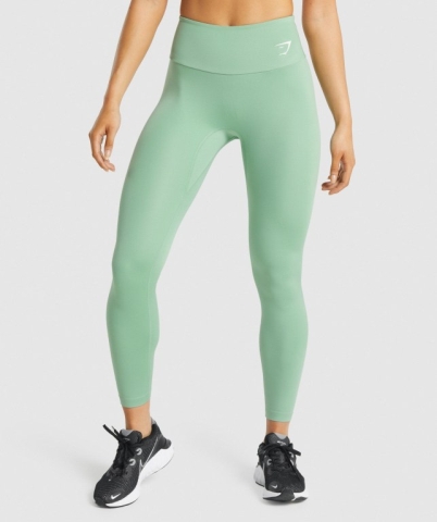 Green Gymshark Training High Waisted Women's Leggings | US-01MECVP