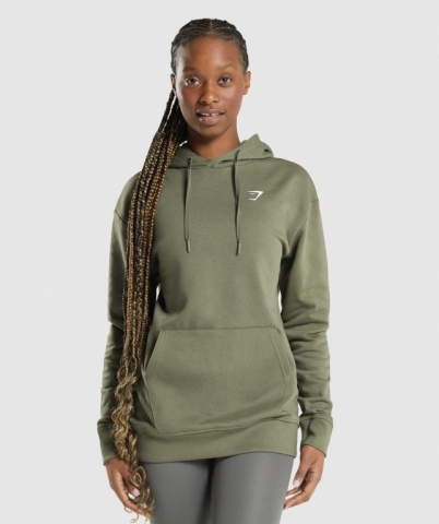 Green Gymshark Training Oversized Women's Hoodies | US-73PVSEM