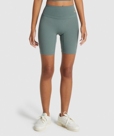 Green Gymshark Whitney Cycling Women's Shorts | US-34ZORMF