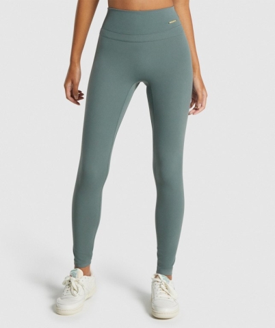 Green Gymshark Whitney High Rise High Waisted Women's Leggings | US-53UICYW