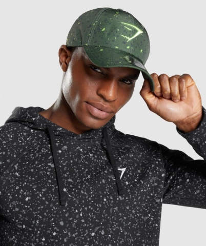 Green / White Gymshark New Era Universe Print Men's Headwear | US-27WYGVI