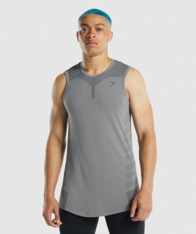 Grey Gymshark 315 Men's Tank Tops | US-50PGFTY