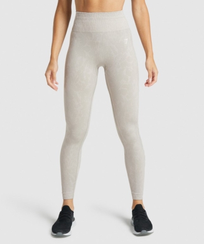 Grey Gymshark Adapt Animal Seamless High Waisted Women's Leggings | US-20LZYIS