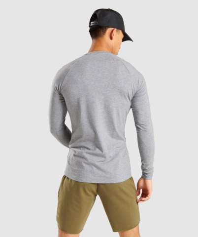 Grey Gymshark Apollo Men's T Shirts | US-58WAUSK