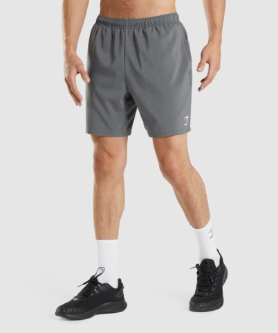 Grey Gymshark Arrival 7" Men's Shorts | US-08PKDFH