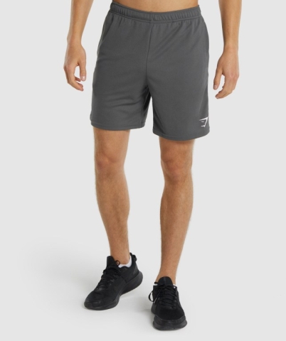 Grey Gymshark Arrival Knitted Men's Shorts | US-18OFHPB