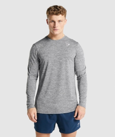 Grey Gymshark Arrival Marl Men's T Shirts | US-78VCWUR