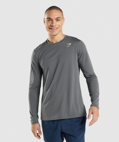 Grey Gymshark Arrival Men's T Shirts | US-01SICMX