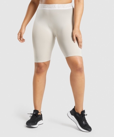 Grey Gymshark Fit Seamless Cycling Women's Shorts | US-31POMZE