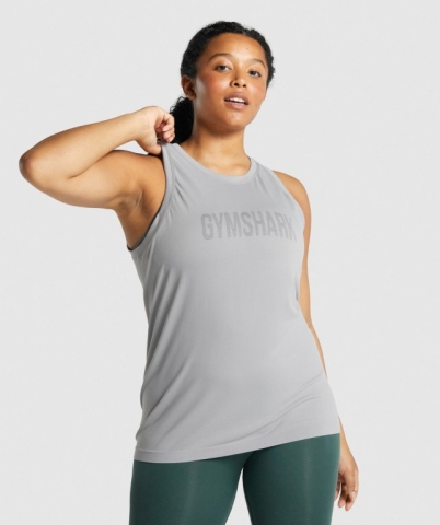 Grey Gymshark Fit Seamless Loose Women's Tank Tops | US-86SYHNW