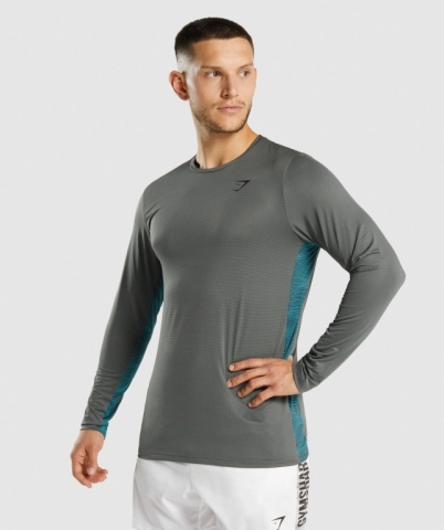 Grey Gymshark Sport Men's T Shirts | US-78ECJSL