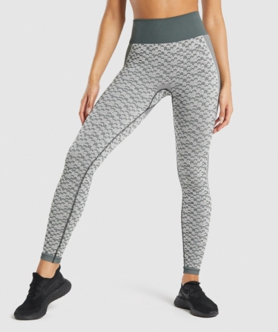 Grey Gymshark WTFlex Seamless High Waisted Women's Leggings | US-07JRZBM