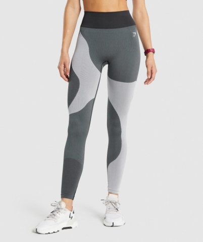 Grey Gymshark WTFlex Seamless High Waisted Women's Leggings | US-42MCAFX