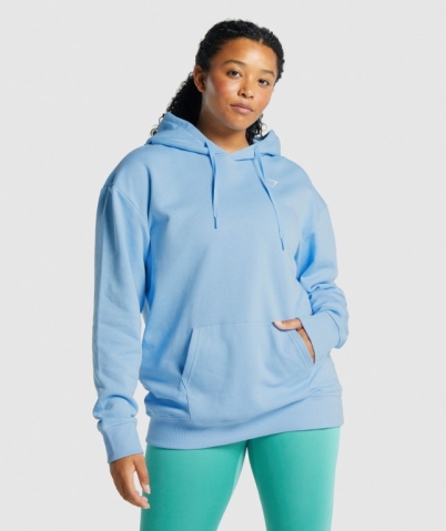 Light Blue Gymshark Training Oversized Women's Hoodies | US-34LDSHF