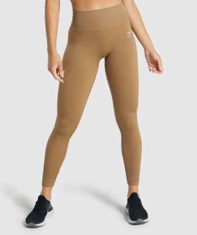 Light Brown Gymshark Adapt Fleck Seamless High Waisted Women's Leggings | US-29QRMTJ