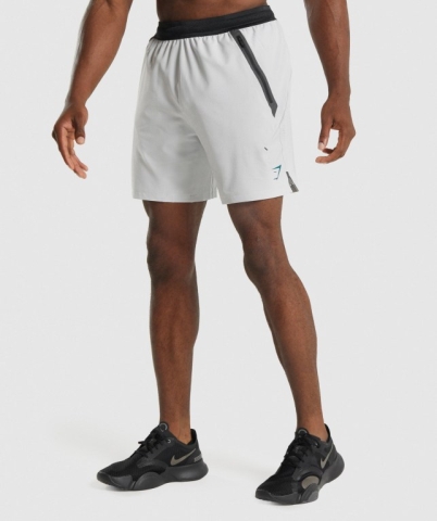 Light Grey Gymshark Apex Perform Men's Shorts | US-17KFJVQ