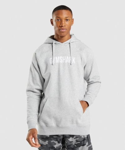 Light Grey Gymshark Apollo Men's Hoodies | US-48FYONG