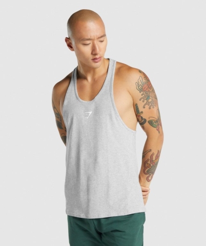 Light Grey Gymshark Critical 2.0 Men's Tank Tops | US-91JWGPX