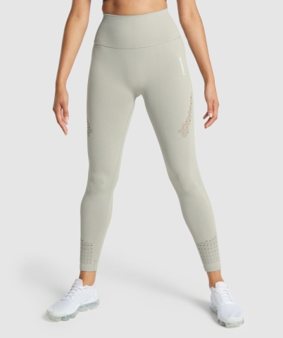 Light Grey Gymshark Energy Seamless High Waisted Women's Leggings | US-35BNXHK