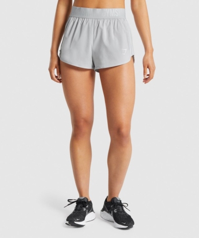 Light Grey Gymshark Training Loose Fit Women's Shorts | US-32COVHL