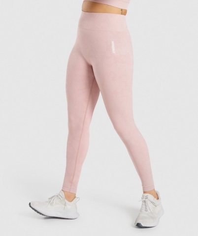 Light Pink Gymshark Adapt Camo Seamless High Waisted Women's Leggings | US-46NRPED