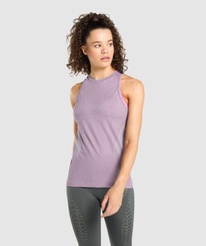 Light Purple Gymshark Apex Seamless Women's Tank Tops | US-26FBDOM