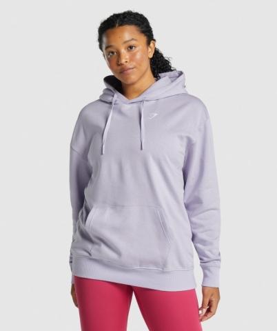 Light Purple Gymshark Training Oversized Women's Hoodies | US-14PRWVI