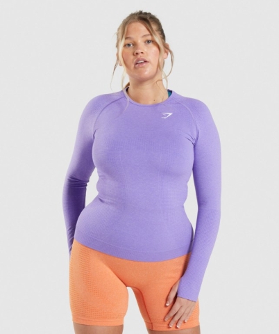 Light Purple Gymshark Vital Seamless 2.0 Top Women's T Shirts | US-02SRVTC