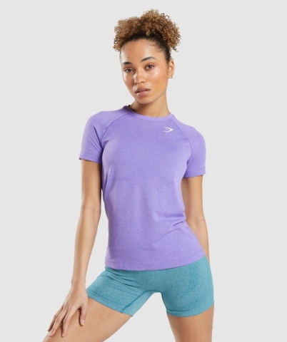 Light Purple Gymshark Vital Seamless 2.0 Light Women's T Shirts | US-59XJPDN