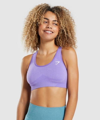 Light Purple Gymshark Vital Seamless 2.0 Women's Sports Bra | US-75WEYIL