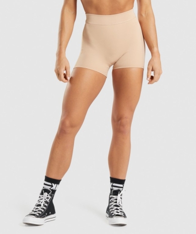 Light Yellow Gymshark KK Fit Women's Shorts | US-51GQNYO