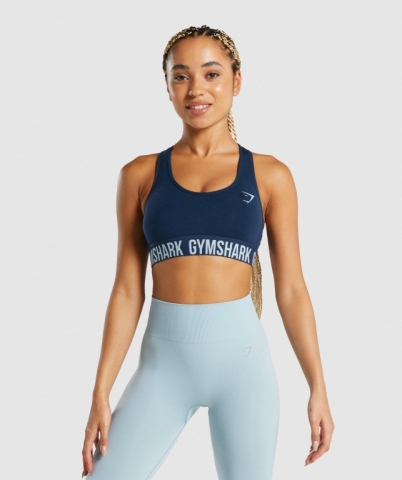 Navy Gymshark Fit Seamless Women's Sports Bra | US-89TBPRH