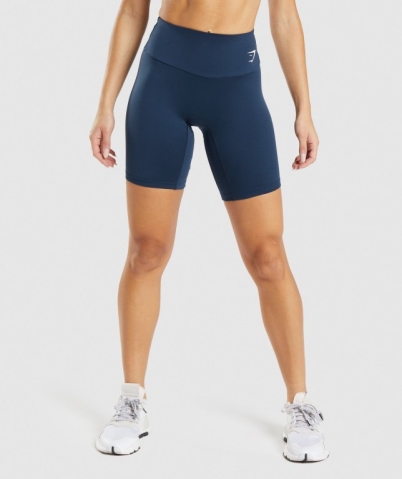 Navy Gymshark Training Cycling Women's Shorts | US-63LCBTG