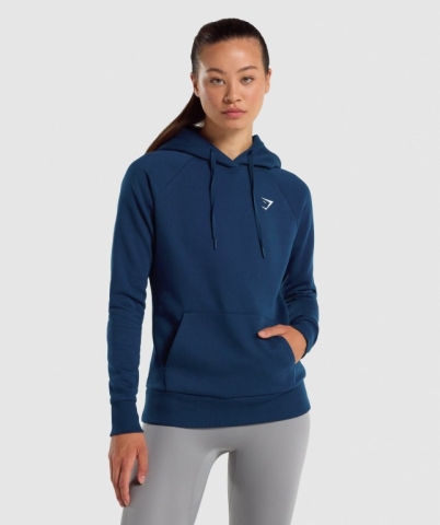 Navy Gymshark Training Women's Hoodies | US-78KTGCQ