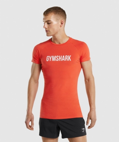 Orange Gymshark Apollo Men's T Shirts | US-57NEUSA