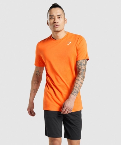 Orange Gymshark Arrival Men's T Shirts | US-59SYFWK