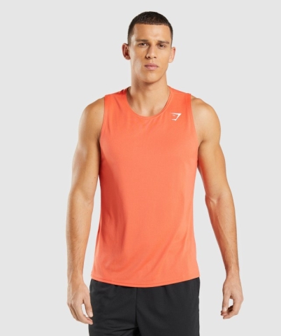 Orange Gymshark Arrival Men's Tank Tops | US-41EQUKC