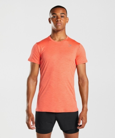 Orange Gymshark Speed Men's T Shirts | US-27TEAWC