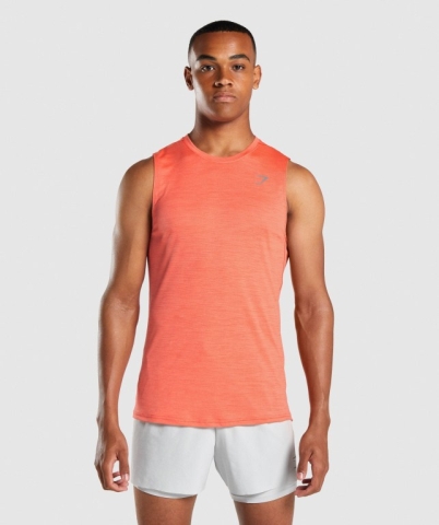 Orange Gymshark Speed Men's Tank Tops | US-75VWOHN