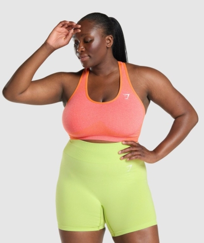 Orange Gymshark Vital Seamless 2.0 Women's Sports Bra | US-17UIKFP