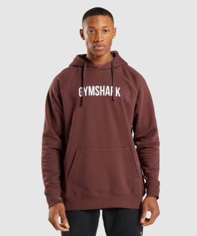 Pink Brown Gymshark Apollo Men's Hoodies | US-28HEDTL