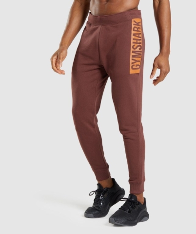 Pink Brown Gymshark Bold Men's Joggers | US-37JDOFX