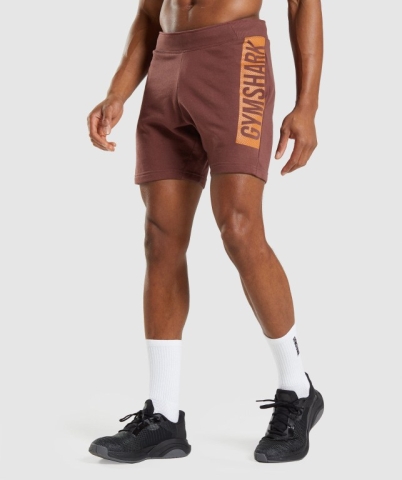 Pink Brown Gymshark Bold Men's Shorts | US-90CSNJI