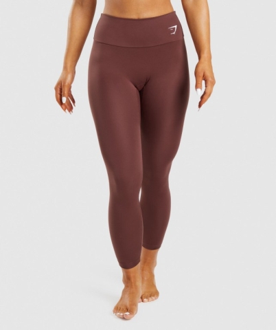 Pink Brown Gymshark Training High Waisted Women's Leggings | US-85KMCLZ