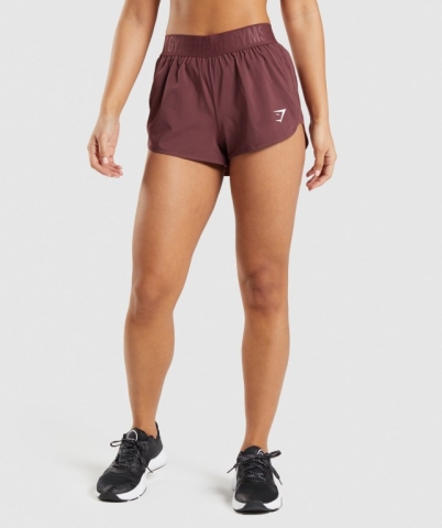 Pink Brown Gymshark Training Loose Fit Women's Shorts | US-02YUJSH