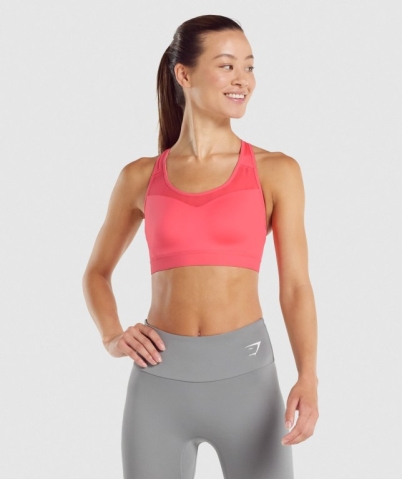 Pink Gymshark Open Back Training Women's Sports Bra | US-21YMOBG