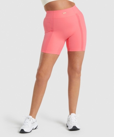 Pink Gymshark Whitney Mesh Women's Shorts | US-69LTYEA